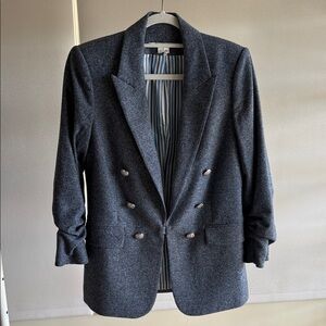 Veronica Beard Women's Blue Gray Double-Breasted Blazer
